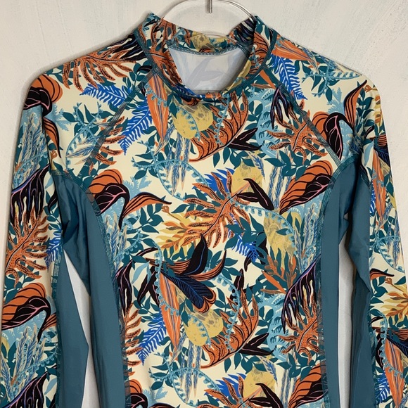 Patagonia Micro Swell Rashguard Jurassic Ferns NEW - Picture 8 of 8